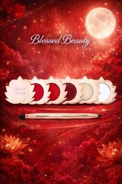 Blessed Beauty Goddess Reds Natural Lip Cream Set 3 Reds + Clear Gloss Quad